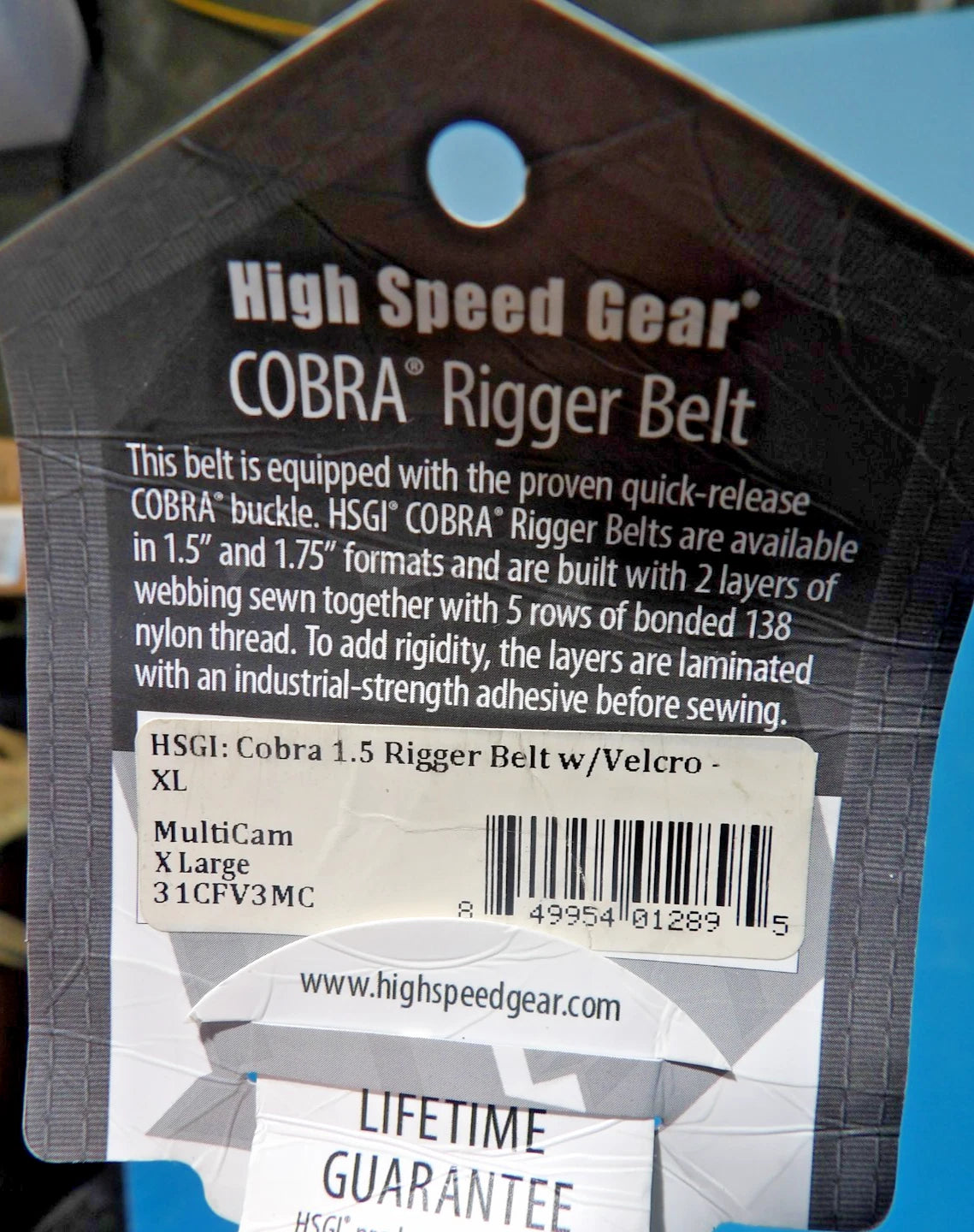 HIGH SPEED GEAR MULTICAM COBRA 1.5 RIGGER BELT-XL