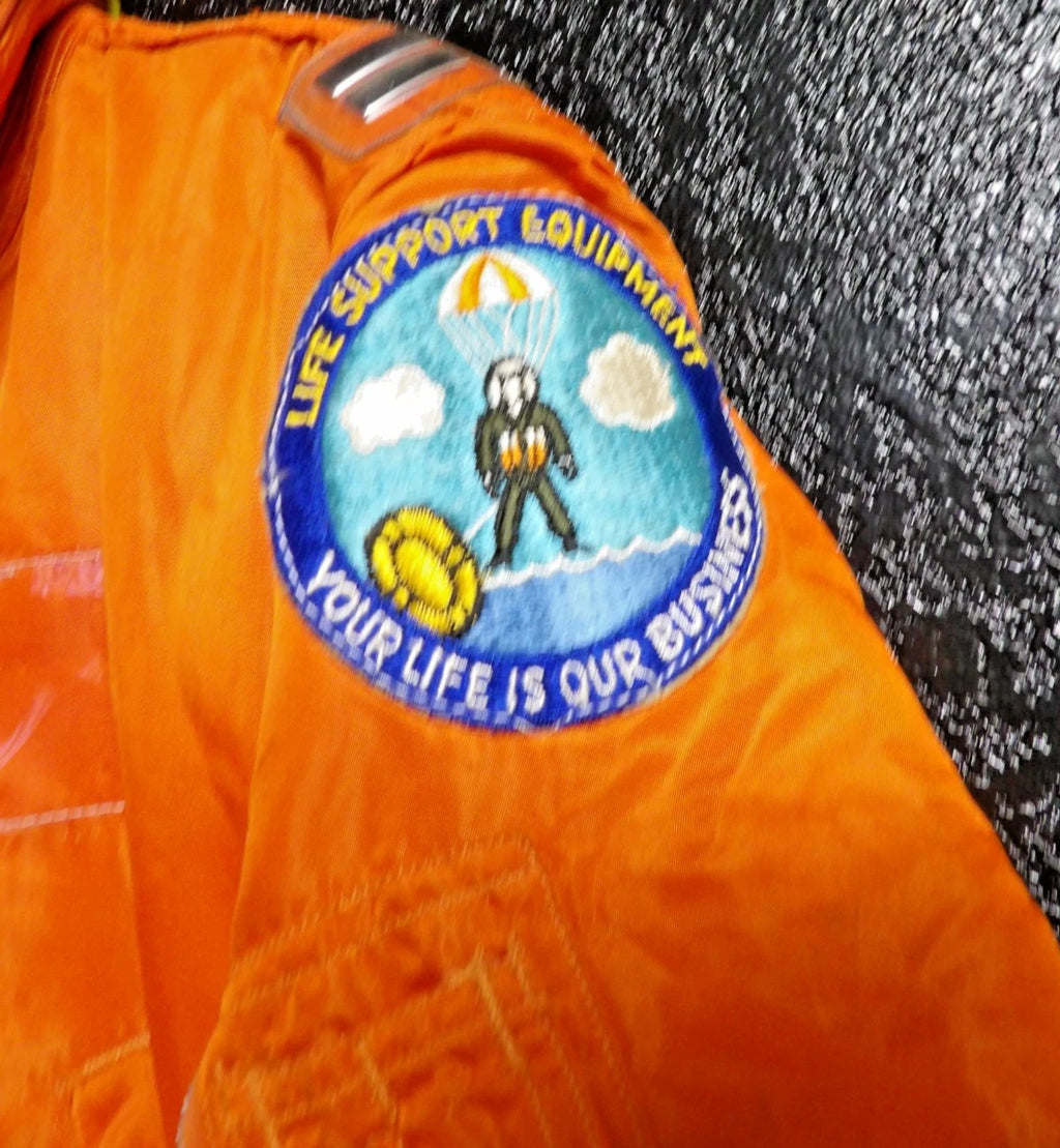 VIETNAM ERA VINTAGE CWU-1/P ORANGE FLYING COVERALL FLIGHT SUIT MEDIUM LONG
