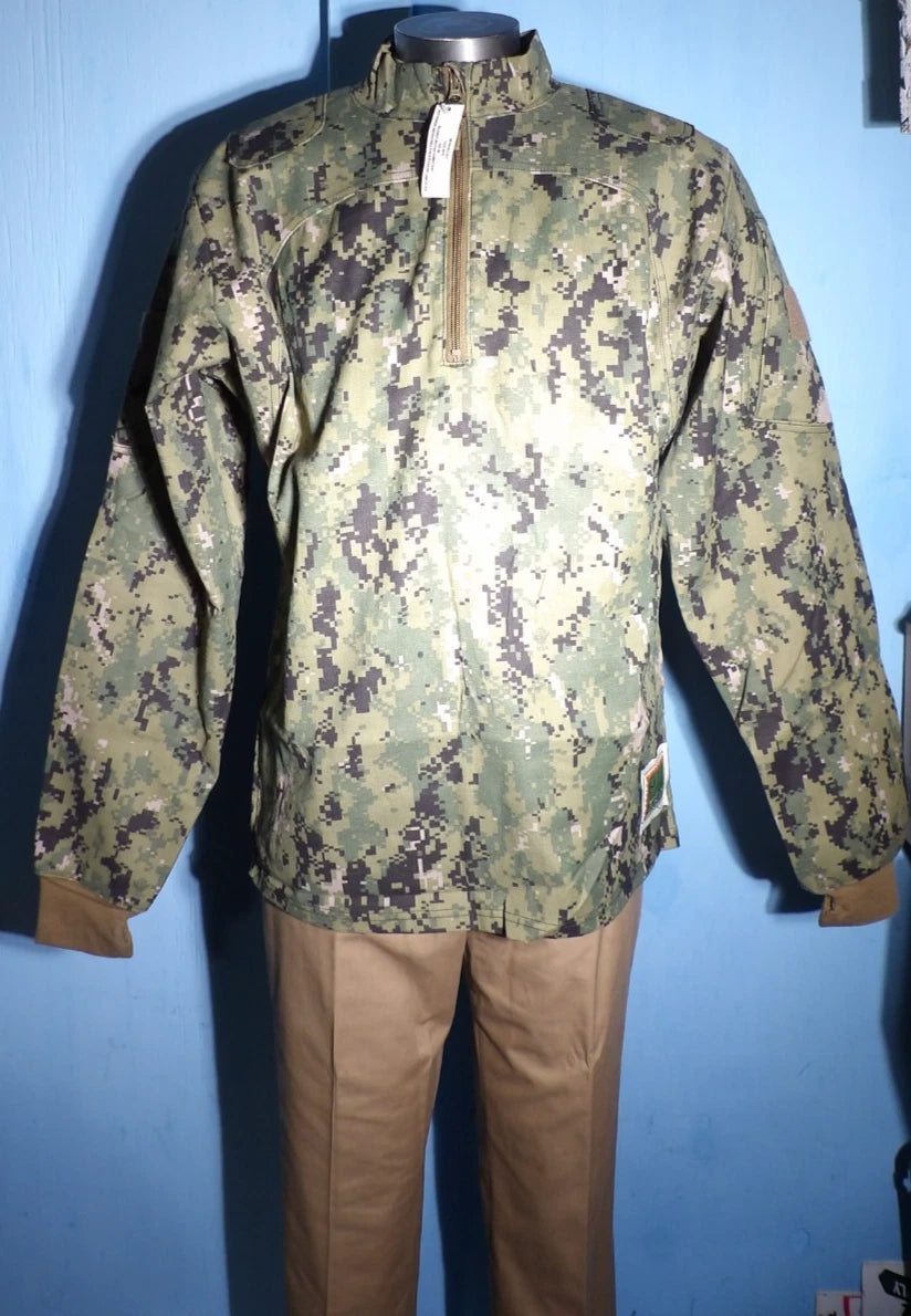 NAVY AOR2 TYPE III INCLEMENT WEATHER COMBAT SHIRT FROG MEDIUM LONG