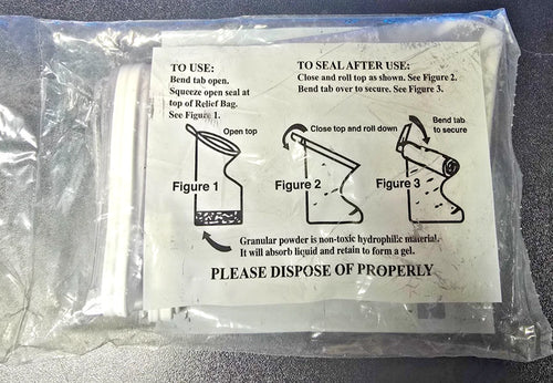 ABILITY ONE PILOT RELIEF BAG W/ ASBORBING POWDER SEALABLE NSN 4510-01-480-1323