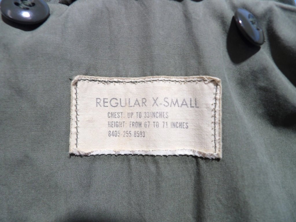 VINTAGE ARMY M-1951 FIELD JACKET 0G-107 OD GREEN XTRA SMALL REGULAR