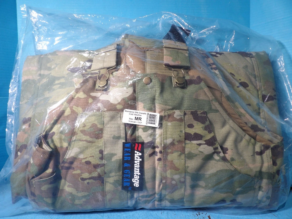 ADVANTAGE WEAR GEAR MULTICAM EXTREME COLD WEATHER MAINTAINER BIB OVERALL MED REG