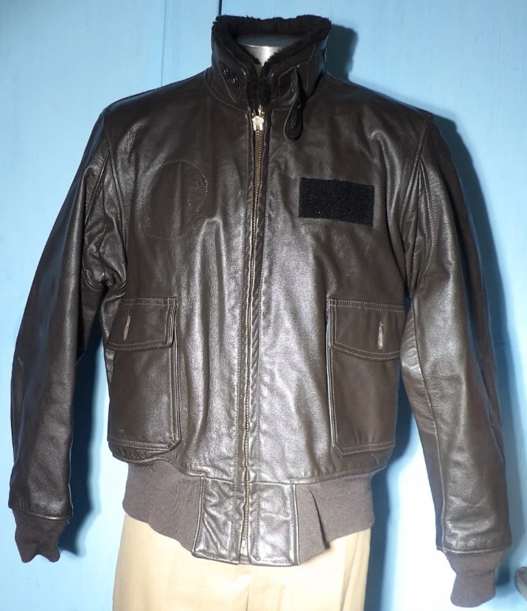VINTAGE USN G-1 INTERMEDIATE LEATHER FLYERS JACKET