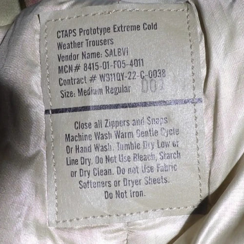 CTAPS PROTOTYPE EXTREME COLD WEATHER SET LEVEL 7 MULTICAM/OCP
