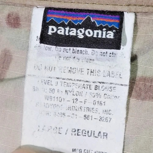 PATAGONIA L9 LEVEL 9 TEMPERATE BLOUSE LARGE REGULAR MULTICAM