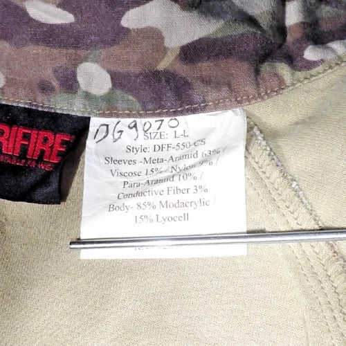 DRIFIRE MULTICAM/OCP COMBAT SHIRT LARGE LONG