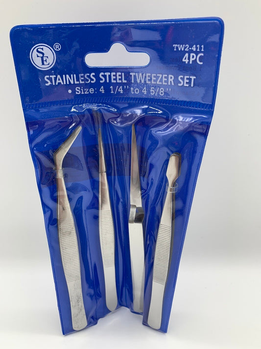 Stainless Steel Tweezer Set