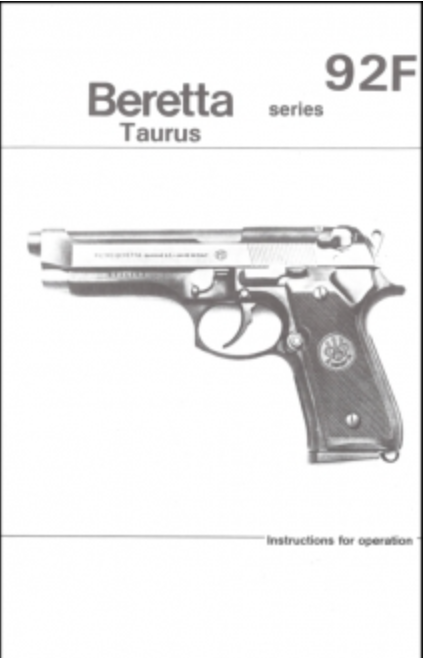 Beretta 92F Taurus, Pistol 9mm (white)