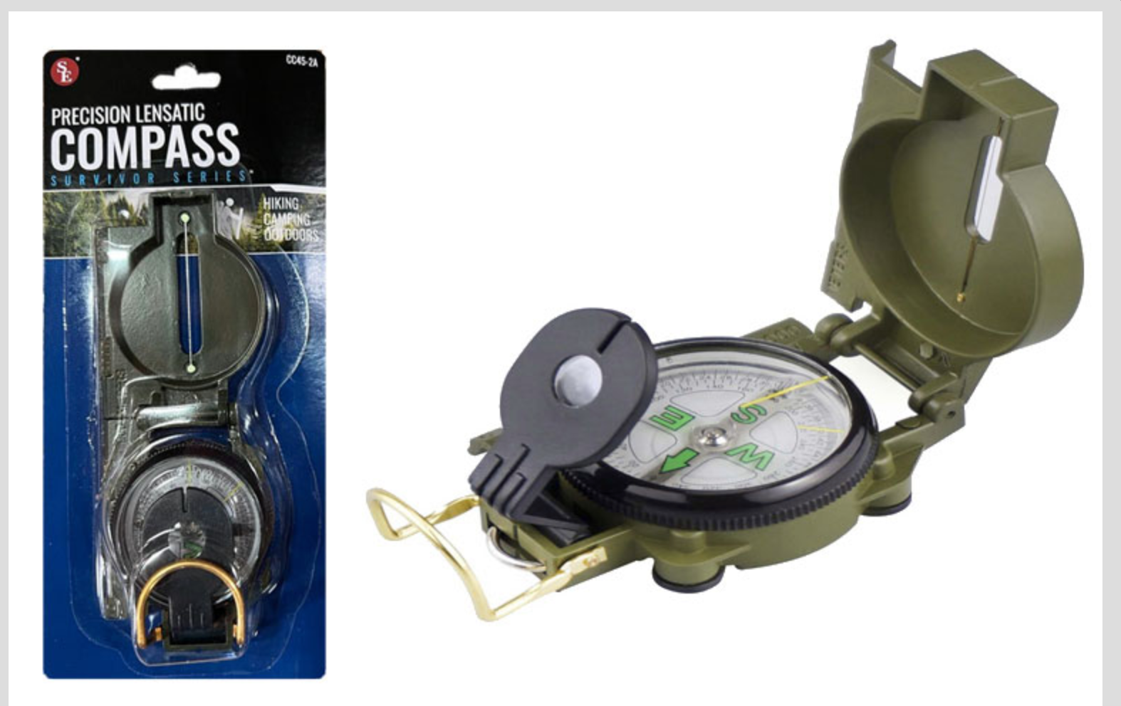 Precision Lensatic metal Compass with Ruler