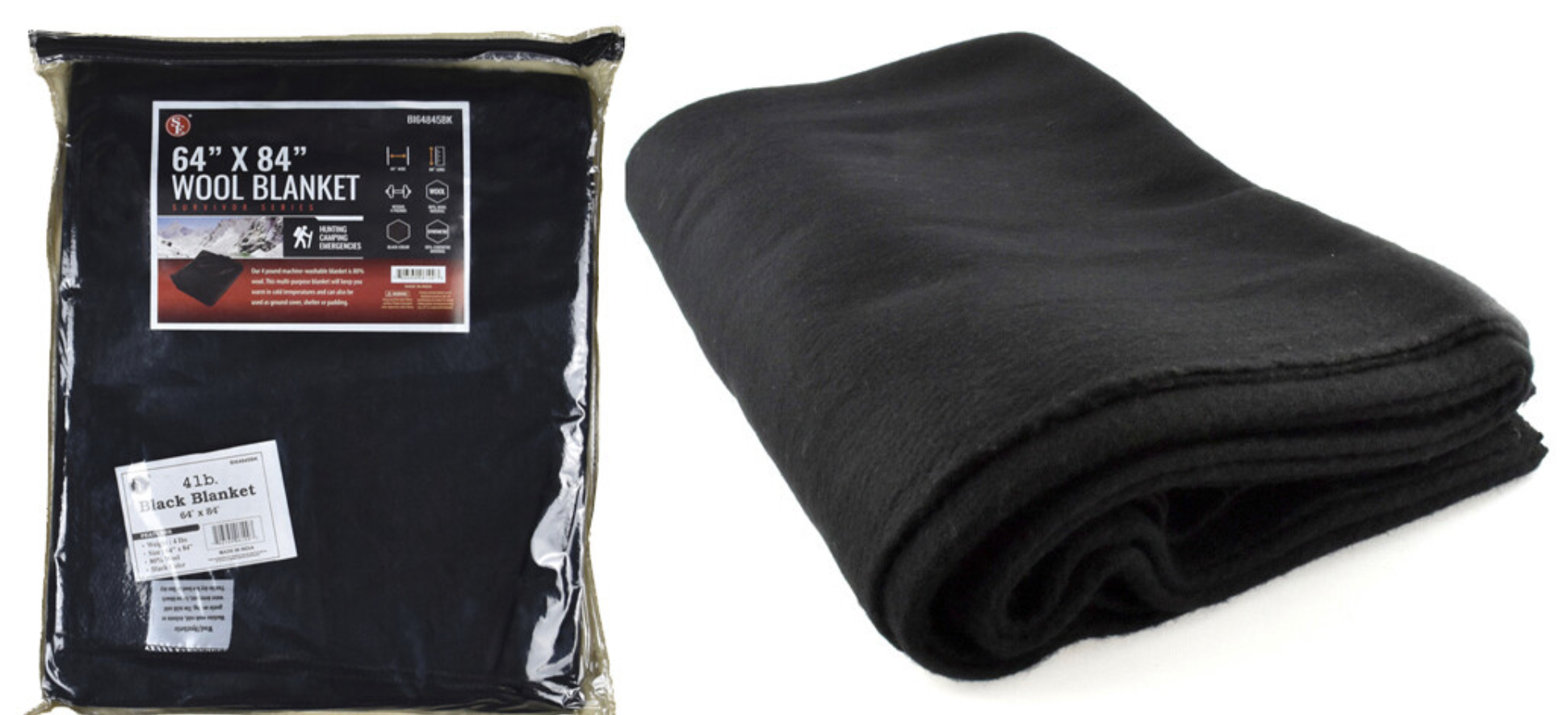 64"x84" WOOL BLANKET