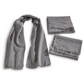 EAST GERMAN GREY WOOL SCARF USED