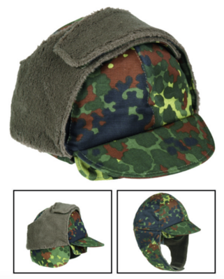 GERMAN FLECKTARN WINTER CAP USED