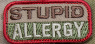 STUPID ALLERGY MORALE PATCH
