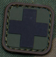 MEDIC SQUARE 1inch PVC PATCH