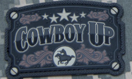 COWBOY UP PVC MORALE PATCH