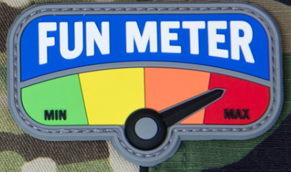 Fun Meter Check FUN METER 3in PVC MORALE PATCH – Armed Forces Supply
