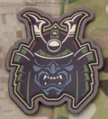 SAMURAI WARRIOR HEAD 1 PVC MORALE PATCH