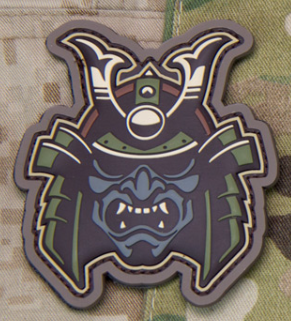 SAMURAI WARRIOR HEAD 1 PVC MORALE PATCH