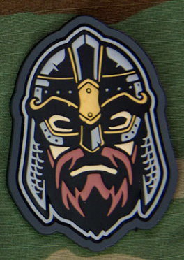 VIKING WARRIOR HEAD 2 PVC MORALE PATCH