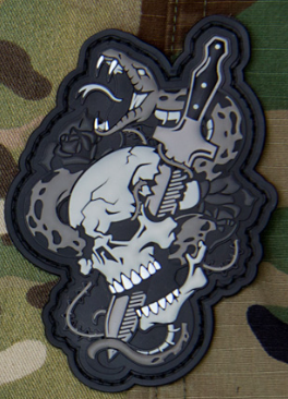SKULL SNAKE 1 PVC MORALE PATCH