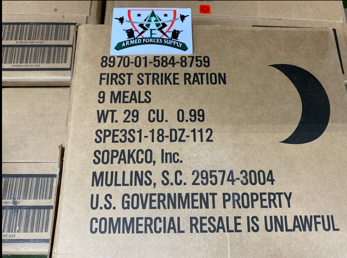 MRE CASE OF FIRST STRIKE MEALS