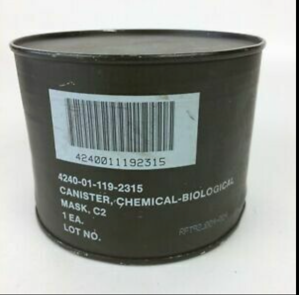 M40 GAS MASK CHEMICAL FILTER NSN:4240-01-119-2315